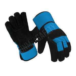 Guantes de Trabajo de Cuero Vacuno Canadiense con Protección para los Nudillos y Puño Reforzado con Goma, Equipo de Protección de Seguridad - Product Image 2