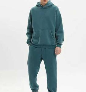 กางเกงวิ่งและชุดเสื้อมีฮู้ดของผู้ชายผ้าคอตตอนชุดออกกำลังกายโลโก้แบบกำหนดเองชุดวอร์มระบายอากาศได้ดีสำหรับฤดูหนาว100% - Product Image 1