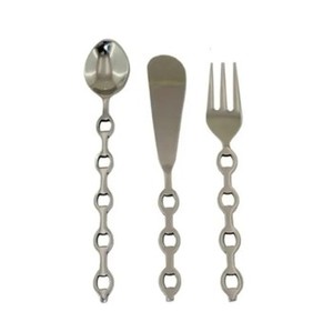 Ensemble de couverts de salle à manger de haute qualité en acier inoxydable avec design torsadé, parfait pour les événements de mariage, ustensiles de cuisine élégants - Product Image 5
