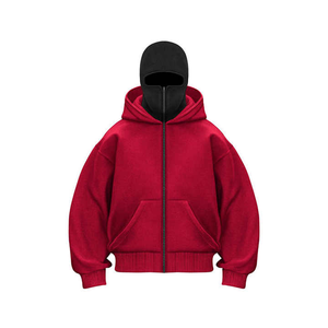 Nouveau style, personnalisé, imprimé brodé délavé à la pierre, cagoule à capuche unisexe, épais, imperméable, 100% coton, hiver, homme, fermeture éclair intégrale - Product Image 3
