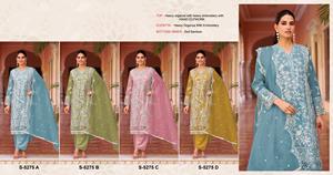 Pakistanaise femmes fantaisie Salwar Kameez ethnique lourd Punjabi couture en gros costumes de pelouse pour les fêtes - Product Image 5