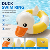 Grand anneau de natation gonflable en PVC à rayures, simple couche, pour enfants et adultes