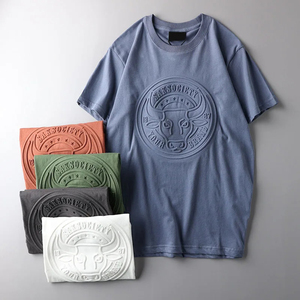 เสื้อยืดลายนูนสามมิติลายนูนแบบสามมิติเทรนด์ฤดูร้อนเสื้อยืดพิมพ์ลายนูนตัวอักษรลายนูนสามมิติ - Product Image 1