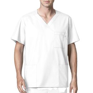 เสื้อสครับทางการแพทย์ของผู้ชายผ้ายืดระบายอากาศได้ดีไร้รอยต่อกันลมสำหรับขัดทางการแพทย์ของแพทย์ - Product Image 6