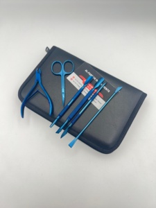 Herramientas de Cuidado de Uñas de Color Azul Plasma de Calidad Premium, Acero Inoxidable, Se Acepta Logotipo Privado, Cortaúñas, Empujador de Cutículas, Tijeras para Manicura y Pedicura - Product Image 5