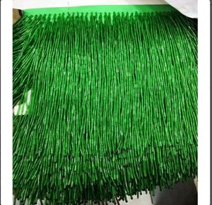 90cm Long 6 Inch / 15cm Wide Fully Handmade <b>Beaded</b> Fringe 5yards/lot Bead Tassel Tassels Trim Lace Fringe - Product Image 2