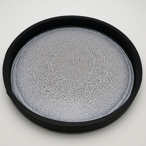 Midnight Bronze Resin Charger Plate Showcasing Deep Metallic <b>Shades</b> And Rich Marble Texture For Grand Festive Tables - Product Image 2