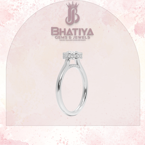 Bague en diamant Halo vintage coupe coussin Style Antique bague de fiançailles 10K or 14K cadeau de bijoux fins pour femmes - Product Image 6