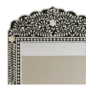 Espejo de Pared Artesanal Moderno para Bodas, Ecológico, con Incrustaciones de Hueso, sin Electricidad, Decorativo con Arco Floral Verde, Decoración para el Hogar - Product Image 2