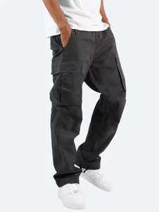 Vente en gros OEM de pantalons de jogging pour hommes, décontractés, écologiques, imperméables, de style baggy à poches multiples - Product Image 4