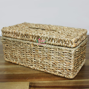 Artex Dong Thap Factory Artesanías de Vietnam Hechas a Mano, Cubierta para Caja de Pañuelos de Jacinto de Agua y Pasto Marino, Decoración Natural para el Hogar - Product Image 6