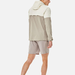 Nouvelle arrivée Survêtement à panneaux tissés extensibles dans les quatre sens Ventilations avant et arrière Poche poitrine à fermeture éclair Survêtement à taille élastique - Product Image 4