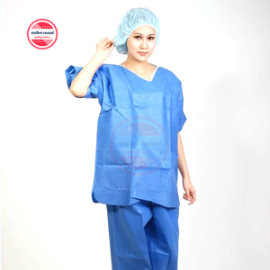 Robe de Patient pour hôpital | Robe unisexe ample de haute qualité à manches courtes pour patients | Robe jetable pour patients - Product Image 1