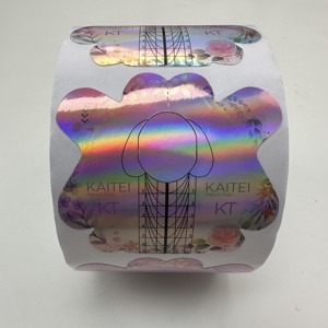 Kaitei Robuste Papier-Nagelformen mit Federmuster, Selbstklebende Modellierhilfe für Salons, Großhandel OEM - Product Image 2