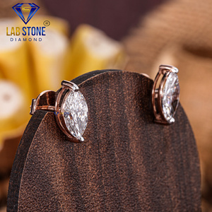 2.13 TDW Marquise STUD ต่างหูเพชร HPHT /cvd VS1ความชัดเจน IGI ได้รับการรับรองสีทอง18K พร้อมเครื่องประดับใส VS1 - Product Image 2