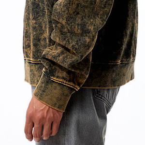 Sudaderas de lana con lavado ácido de peso pesado de alta calidad, pulóver, impresión personalizada, sudaderas básicas de cuello redondo en blanco, sudaderas con capucha y sudaderas - Product Image 6