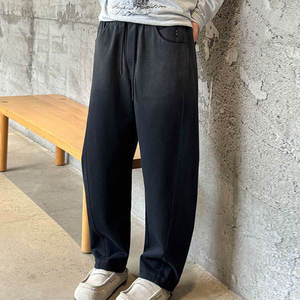 Wholesale Streetwear Customizable Mens Women's Elastic Waist Woolen Fabric Quick Dry <b>Fleece</b> Thickness Formal Smart <b>Tight</b> Sports - Product Image 2