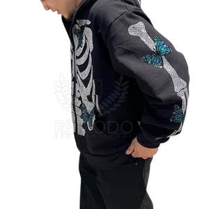 Conception personnalisée Sweats à capuche avec fermeture éclair intégraux personnalisés Vêtements décontractés Chauds Sweats à capuche avec fermeture éclair intégraux pour hommes - Product Image 5