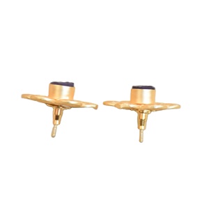 Lotes de Aretes de Aro de Latón al por Mayor, Diseño de Piedra Natural en Bruto, Textura Mate de Latón, Diseño Boho Chic, Moda al por Mayor - Product Image 3