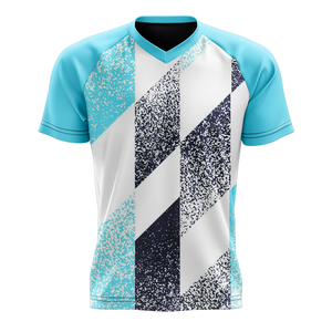 T-shirt personnalisé en maille à séchage rapide, col en V, pour le football, le sport, la gym, maillot court pour hommes - Product Image 5