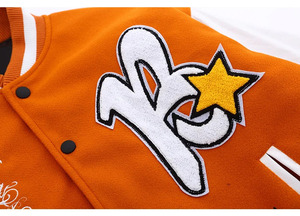 Blouson de baseball pour hommes personnalisé design coréen coupe ajustée couleur unie utilitaire varsity longue longueur veste à revêtement mince - Product Image 6