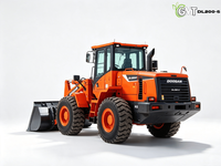 Chargeuse sur pneus d'occasion Doosan DL200 5 roues, certifiée CE EPA EURO 5, moteur diesel, chargeuse frontale, engin de construction coréen d'origine