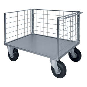 Pneumatisch wielplatform met 3-zijdig gelakt gaasdek, productcategorie draadgaas - Product Image 1