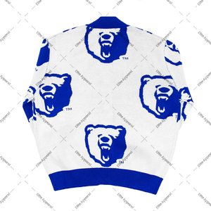 Cardigan en tricot imprimé intégral personnalisé Morgan State University | Pull en coton mélangé HBCU - Product Image 2