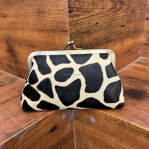 Le plus récent porte-monnaie en peau de vache imprimé léopard pour la mode féminine pochette en cuir véritable grande capacité porte-carte de crédit portefeuille - Product Image 3