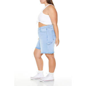 Custom Bottom Loose Fit Denim <b>Shorts</b> With Ladies Denim Jackets Casual Breathable High Street <b>Shorts</b> for <b>women</b> - Product Image 3