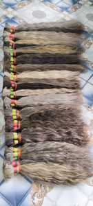 ผมต่อผมมนุษย์หยักศกสีเทาและสีดำผมถักแบบอินเดียผสมผมสีเทาธรรมชาติ100% - Product Image 3