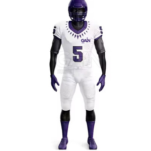 Tenues de football américain pour hommes de qualité supérieure, design 2025, respirantes, manches courtes - Product Image 2