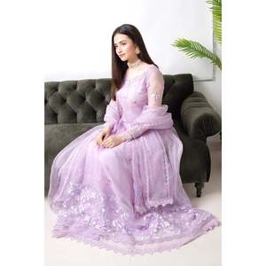 Ensemble Kalidaar et Dupatta en Chiffon Lavender Rush pour le printemps/été - Product Image 3