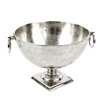 Barware Seau à glace en aluminium Baignoire à boissons Bouteilles de vin et de bière Refroidisseur Design vintage Refroidisseur de vin en métal Jardinière Seau à champagne