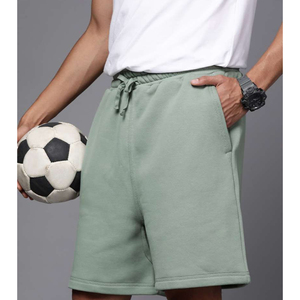 Pantalon court élégant en tissu de haute qualité pour hommes, motif solide à la mode, idéal pour l'entraînement en salle de sport, une utilisation quotidienne et active - Product Image 2
