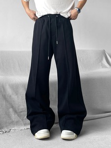 Pantalon de survêtement taille haute en toile extensible confortable pour homme Pantalon de tous les jours avec ceinture élastique et poches braguette à fermeture éclair Taille XL - Product Image 4