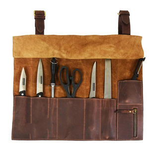100% Top High Quality Lightweight Genuine Leather Knife <b>Roll</b> <b>Bags</b> Factory-Made Tools <b>Roll</b> OEM Supported-LKR-0032 - Product Image 6
