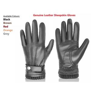 Vente en gros de gants en cuir de mouton véritable pour hommes mode hivernale gants de conduite automobile en peau de daim écran tactile fabriqués au Pakistan - Product Image 4