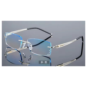 Precious Performing Quality Rimless Myopia Punk Glasses Prescription Lens <b>Eyeglasses</b> <b>Frame</b> - Product Image 1