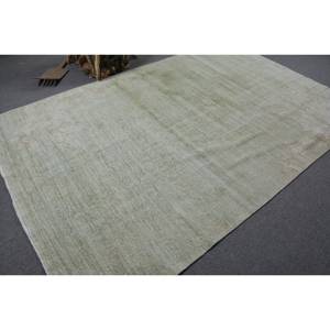 Alfombra turca Vintage moderna de 6,3x9,5 pies, diseño clásico de retazos verdes, área grande, rectángulo, patrón abstracto, Alfombra de habitación de látex de lana - Product Image 2