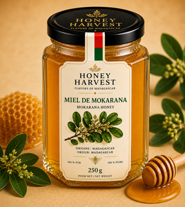 Miel Cruda Honey Harvest Miel Brut 250g Premium Dorada 80 Brix en Frasco de Vidrio Origen Madagascar - Product Image 3