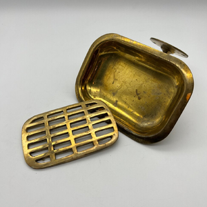 จานสบู่ติดผนังทำจากทองเหลืองโบราณแบบดั้งเดิมที่วางสบู่ในห้องน้ำสไตล์ตะกร้าหรูหราสำหรับตกแต่งแบบคลาสสิก - Product Image 3