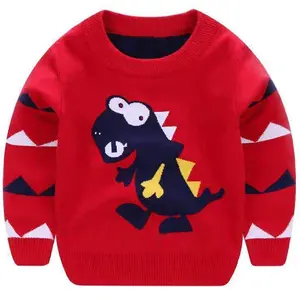 Autumn Winter Boys & Girls Toddler Sweater Full Sleeve Cartoon & Animal Pattern Outwear Factory Manufacturer Kids Sweat Shirt
