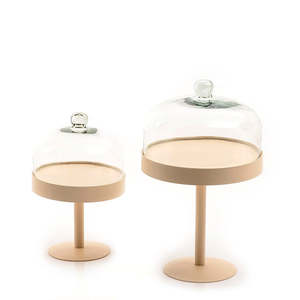 Nuevo diseñador taza pastel servir soporte de pastel de madera con tapa acrílica tumba para vajilla de Hotel soporte de pastel decorativo servidor - Product Image 2