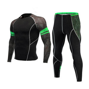 Conjunto de Rashguard Personalizado con Protección UV UPF50, Transpirable y de Compresión, para Hombres, para Jiu Jitsu, BJJ, MMA, Shorts - Product Image 1