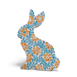 Figurine de lapin de Pâques unique en nacre naturelle, objet décoratif fait à la main pour la décoration de table en provenance du Vietnam - Product Image 2