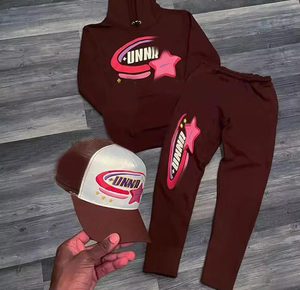 Ensemble de vêtements de sport à logo personnalisable pour hommes 100% coton respirant décontracté haute qualité survêtement y compris sweat à capuche uni hiver - Product Image 3