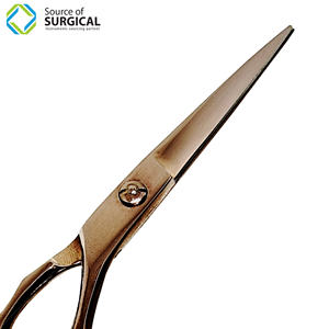 Ciseaux de coiffure de haute qualité en acier inoxydable professionnel 4.5 pouces ciseaux de salon de coiffure droits réglables vis plate pointue - Product Image 6