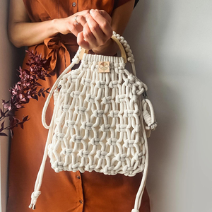 Sac à la mode pour femmes en macramé pour filles et femmes, mini sac à bandoulière vintage, sacs tendance pour filles OEM Made in Vietnam - Product Image 2