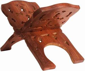 Soporte de madera para libros sagrados Rehal para Pooja Reading Geeta Bible Quran Books (13 PULGADAS) - Product Image 4